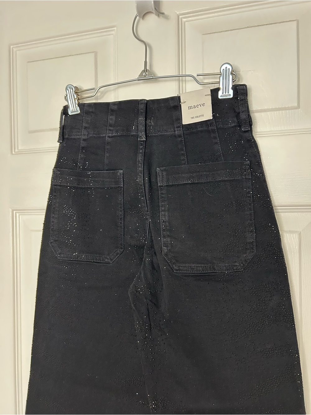 Maeve Colette Sparkle High-Rise Wide-Leg Cropped Jeans - Picture 13 of 16